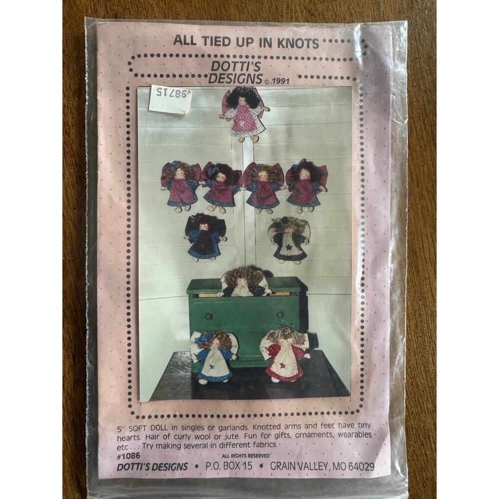 Vintage 1991 Dotti’s Designs Doll Pattern All Tied Up In Knots